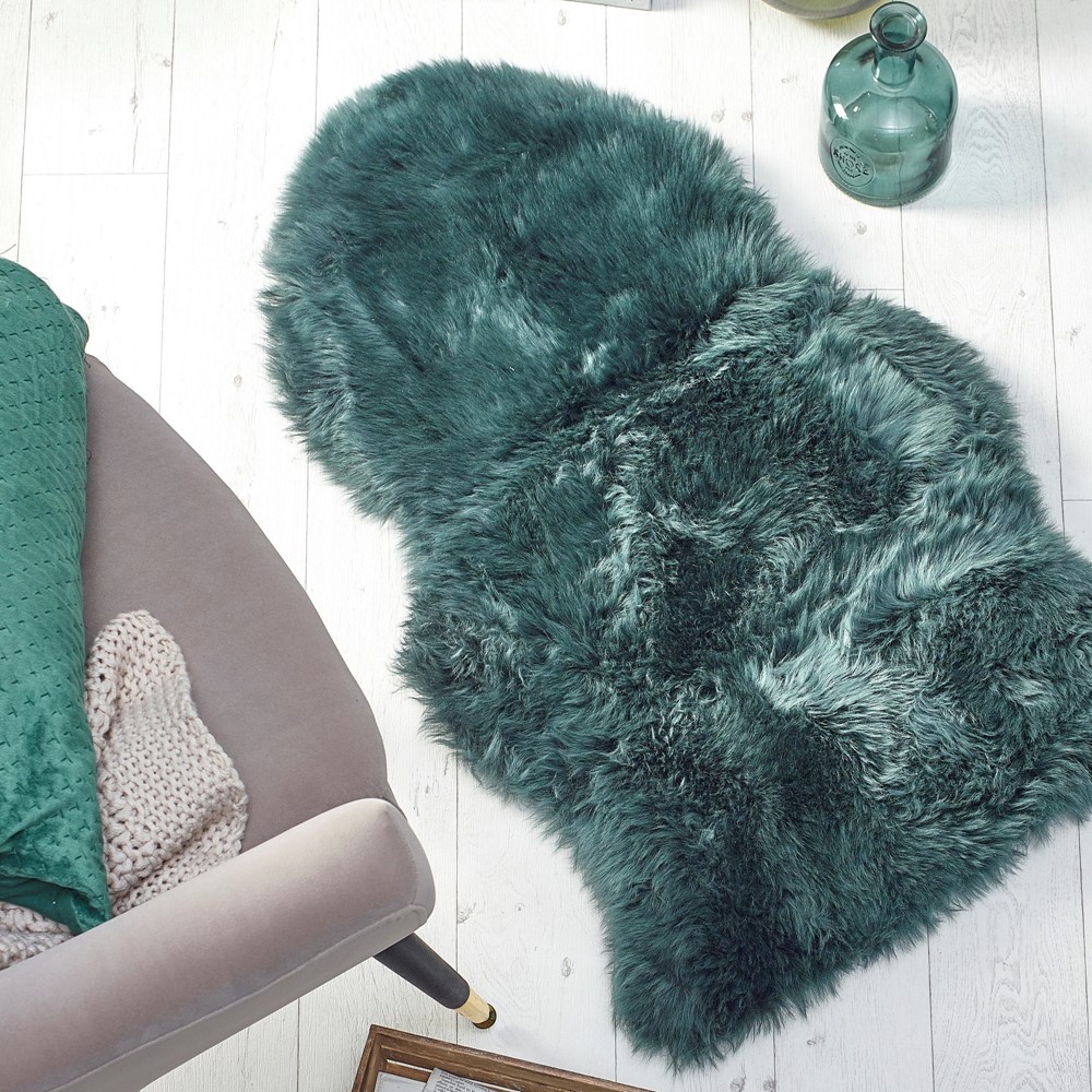 Genuine Sheepskin Animal Fur Rugs in Forest